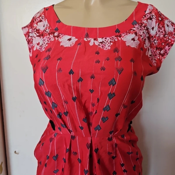 BeBop Red and Black Floral Mini Dress - Picture 2 of 6